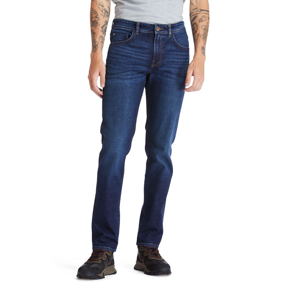 Timberland Παντελονια Ανδρικα Σκουρο Μπλε - Sargent Lake Slim Denim Jeans - Greece 8619725-LK